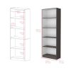 Bookcase 4-Shelves Benzoni, Office, Matt Gray / White