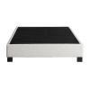 Modern Contempo Queen Upholstered Bed Platform Base, Oatmeal