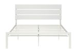 Contemporary Queen Bed 1pc Casual Style White Metal Bed Bedroom Furniture