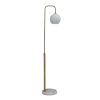 Tall Corner Floor Lamp, Standing Light for Living Room, Bedroom & Office Space Illumination, Solaris White Lampshade Floor Lamp 110V