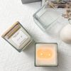 Creahaus 9-Pack Thick Glass Square Candle Jars with Bamboo Lids