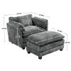 55.32*39.76" Oversized Sofa Indoor,Portable ottoman,Boucle Single Sofa Bed with Wider seat,Double deep cushion