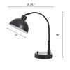 Black Finish Arch Dome Table Lamp