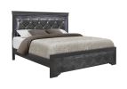 SHAKER GREY KING BED WITH LED