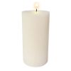 Single Wick 3" x 6" Pillar Candle, Unscented, Ivory, 3 Pack