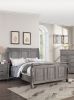 Grey Sleigh Design Headboard FB 1pc California King Size Panel Bed Beautiful Wooden Bedroom Furniture Antique Gray Oak Finish