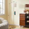 60'' Modern Floor Lamp with Remote, Tall Lamps for Living Room, Bedroom, Office, Dining Room, Beige Shade with Gold Pole(Included Bulb)