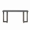 U_STYLE Geometric Design Console Table with Solid Pine Legs,Suitable for Entryway, Hallway, Living Room, Bedroom