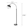 Black Finish Arch Dome Floor Lamp