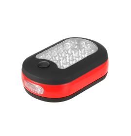 Compact Work Light 27LEDs Hang Lights Portable Magnetic Flashlight With Hook For Camping Hiking Emergency (Color: Red)