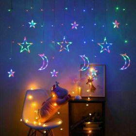 LED Fairy String Window Curtain Lights Star Christmas Xmas Party Home Indoor (Option: W11832604)