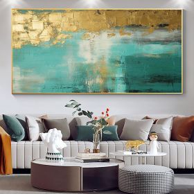 Handmade Oil Painting Large Original Gold Oil Painting on Canvas Abstract Gold Art Painting Bedroom Wall Decor Modern Textured Wall Art Decorativ (Style: 01, size: 150X220cm)