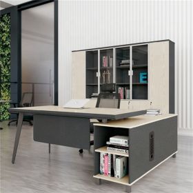 Modern style executive office desk desktop office furniture custom-made l shaped office desk (Color: Color, size: 1600*1600*750mm)