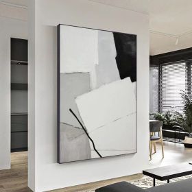 Abstract Oil Painting On Canvas Modern Oil Painting Light gray Hand Painted Large Wall Art For Home Decor (Style: 01, size: 70x100cm)