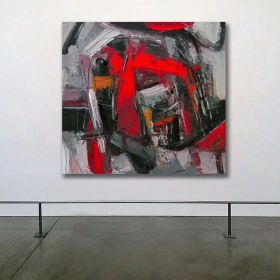 Abstract Oil Painting On Canvas Modern Red Oil Painting Hand Painted Large Wall Art For Home Decor (Style: 01, size: 60x60cm)