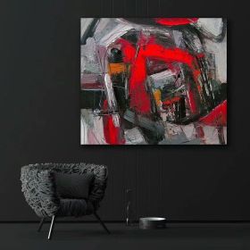 Abstract Oil Painting On Canvas Modern Red Oil Painting Hand Painted Large Wall Art For Home Decor (Style: 01, size: 140x140cm)