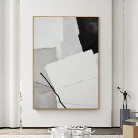 Abstract Oil Painting On Canvas Modern Oil Painting Light gray Hand Painted Large Wall Art For Home Decor (Style: 01, size: 140x210cm)