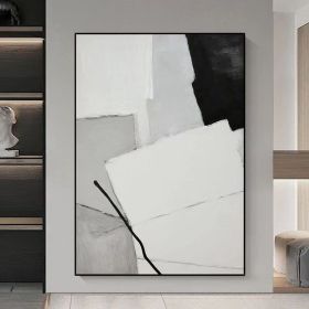 Abstract Oil Painting On Canvas Modern Oil Painting Light gray Hand Painted Large Wall Art For Home Decor (Style: 01, size: 50X70cm)