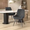 Modern Dining Chairs, Comfortable Dining Room Chairs with Thick Cushions, Fabric Upholstered Side Chairs with Metal Legs for Kitchen