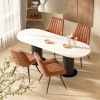 Modern Dining Chairs, Comfortable Dining Room Chairs with Thick Cushions, Fabric Upholstered Side Chairs with Metal Legs for Kitchen