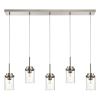 5 Lights Kitchen Island Lighting Modern Linear Chandeliers for Dining Room