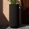 31.5 Inch Tall Roman Column Concrete Planter,Durable for All-Weather Use with Drainage Hole, Large Tall Round Planter for Outdoor and Indoor Plants