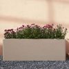 42 Inch Rectangular Concrete Planter,Durable for All-Weather Use with Drainage Holes, Large Rectangular Planter for Outdoor and Indoor Plants