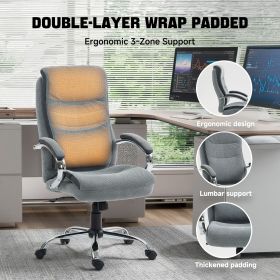 Ergonomic Upholstered Swivel Office Executive Chair with Extra Padding 9131HJ (Color: Fabric-KD)
