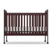 4-in-1 Convertible Baby Crib, Wood Full Size Toddler Bed with Locking Wheels, Non-Toxic Finish