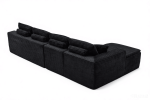 134" Modern Minimalist Modular Sectional Couch with Ottoman, Comfort L Shaped Sofa for Living Room, No Assembly Required