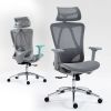 Ergonomic High Back Mesh Office Chair with Adjustable Headrest & Lumbar Support, Breathable Mesh Desk Chair with Padded Seat