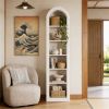 Arched bookshelf, open bookshelf, display rack, sturdy and natural