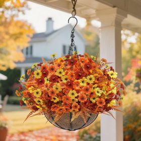 1pcs 20 Inch Christmas Hanging Basket Decorations with 30LED Warm White&Multicolored Light, Remote Control, 8 Mode, Timer (Color: Color 2)