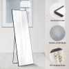 Floor Standing Mirror, Wall Mirror with Stand Aluminum Alloy Thin Frame,21''*64''