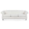 84.65" Rolled Arm Chesterfield 3 Seater Sofa.