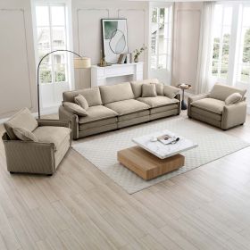 Warm and Cozy Sofa Set with Soft Cushions and Pillows (Color: as Pic)
