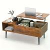 Lift Top Coffee Tables For Living Room 39.37"x19.7" Desk Tea Wood Dining Tables Adjustable Storage Shelf Easy Lift Or Lower