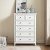 Modern 6 Drawers Dresser 6 Drawers Cabinet,Chest of Drawers Closet Organizers and Storage Clothes Storage Drawers Cabinet for Living Room