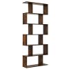 6 Tier S-Shaped Bookshelf Storage Display Bookcase Decor Z-Shelf