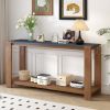 Distinctive Features of a Minimalist Console Table with Bottom Shelf and Four Legs, Suitable for Entryway, Hallway, Living Room, Foyer, Corridor
