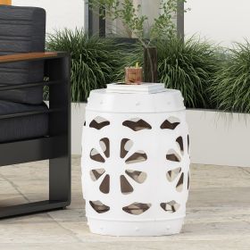 Metal end Table -Large (Color: White)