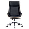 Genuine Leather Ergonomic Office Chair Boss Swivel Armless Seat Chair High Back