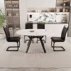 47-63" expandable circular dining table set for 4-6 people