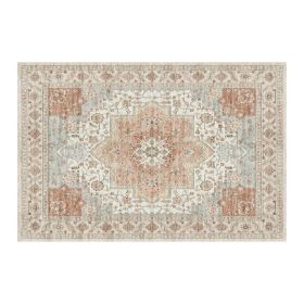 1PC Bohemian Vintage Watercolor Doormat - Non-Slip Soft Rug, Stain-Resistant Washable Mat for Entryway, Kitchen, Living Room, Laundry & Bathroom (colour: KSX-5-7-8, size: 5*7ft/153*214cm)