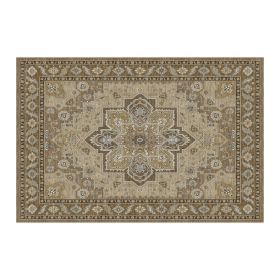 1PC Bohemian Vintage Watercolor Doormat - Non-Slip Soft Rug, Stain-Resistant Washable Mat for Entryway, Kitchen, Living Room, Laundry & Bathroom (colour: KSX-5-7-10, size: 5*7ft/153*214cm)