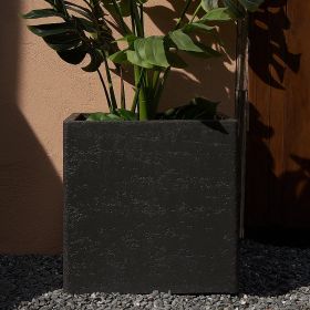 20 Inch Square Concrete Planter,Durable for All-Weather Use with Drainage Hole, Large Square Planter for Outdoor and Indoor Plants (Color: Gray)