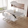 62.4" extendable 78.15" dining Table Set for 6-8 Person for Dining Room
