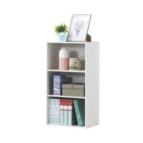 3 Tier Bookcase Modern Storage Display Cabinet (Type: Bookshelf, Color: White)
