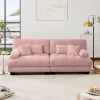 Cloud Couch 2 Seater Sofa for Living Room, Chenille 2 - Seat sofa with 2 Lumbar pillows and 2 throw pillows