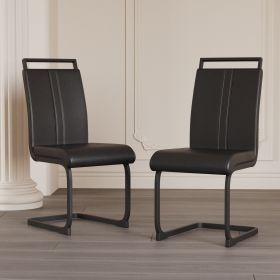 Modern Dining Chairs (Color: Black+Black leg+2in1)